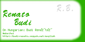 renato budi business card